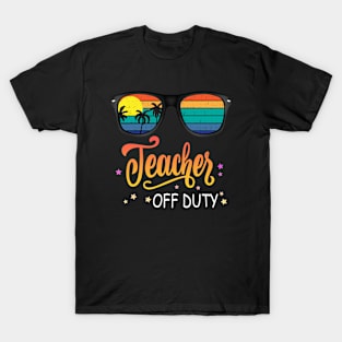 teacher off duty sunglasses beach sunset summer vintage T-Shirt